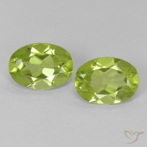 1.51ctw Natural Verde vivo Peridoto, Ovalada, VS