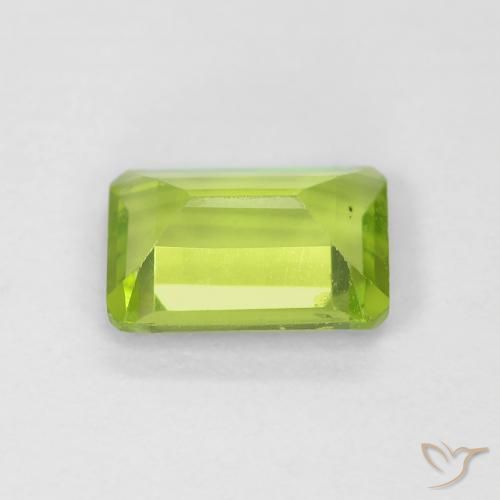 Peridoto Verde claro natural de 0.98 ct, Corte Octágono / Esmeralda, VS