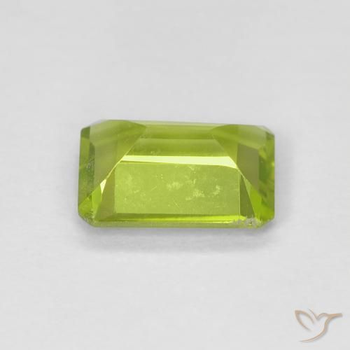 Peridoto Verde claro natural de 0.97 ct, Corte Octágono / Esmeralda, VS