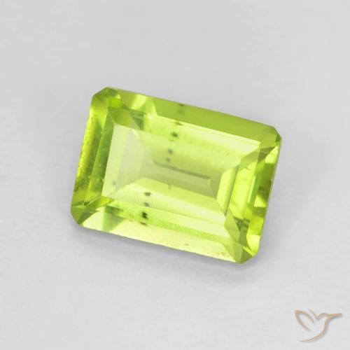 Peridoto Verde claro natural de 1.03 ct, Corte Octágono / Esmeralda, VS