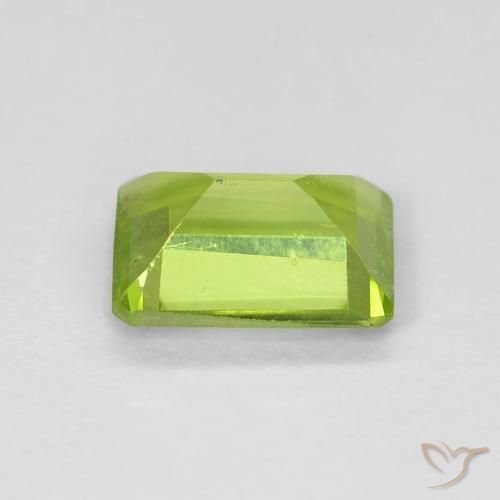 Peridoto Verde claro natural de 1.03 ct, Corte Octágono / Esmeralda, VS