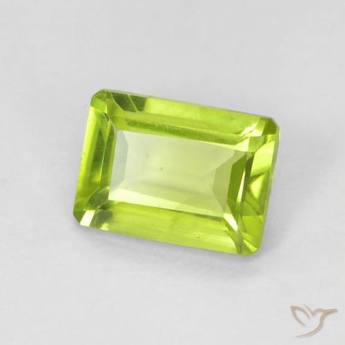 Peridoto Verde claro natural de 1.09 ct, Corte Octágono / Esmeralda, VS