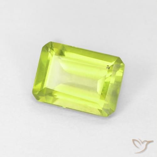 Peridoto Verde claro natural de 1.02 ct, Corte Octágono / Esmeralda, VS-SI