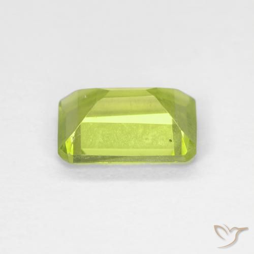 Peridoto Verde claro natural de 1.02 ct, Corte Octágono / Esmeralda, VS-SI