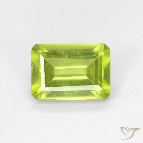 1.05ct Natural Verde medio Peridoto, corte esmeralda, VS-SI