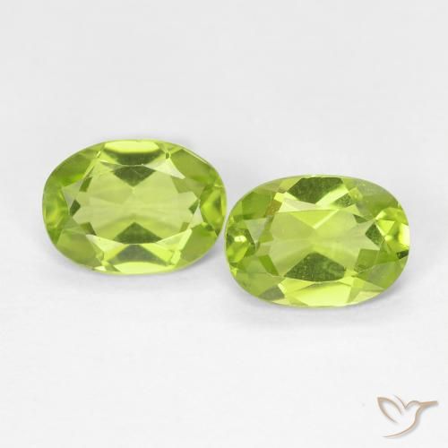 1.67ctw Natural Verde medio Peridoto, Ovalada, VS