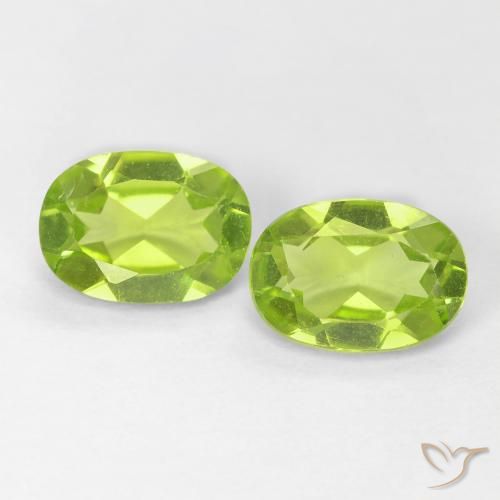 1.77ctw Natural Verde medio Peridoto, Ovalada, VS
