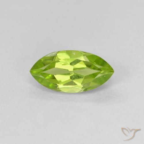 0.73ct Natural Verde vivo Peridoto, Marquesa, VVS-VS