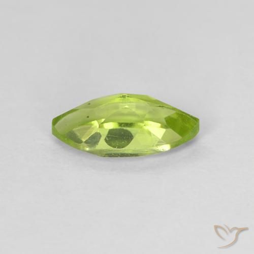 Peridoto Verde vivo natural de 0.73 ct, Marquesa, VVS-VS