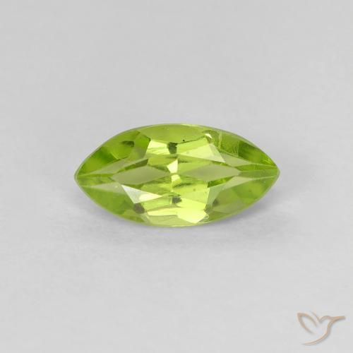 0.69ct Natural Verde amarillento Peridoto, Marquesa, VVS-VS