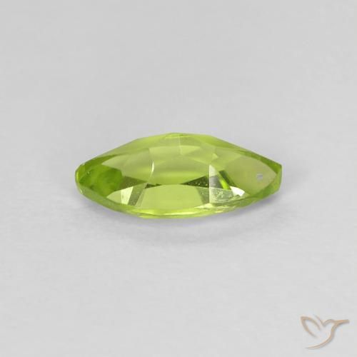 Peridoto Verde amarillento natural de 0.69 ct, Marquesa, VVS-VS