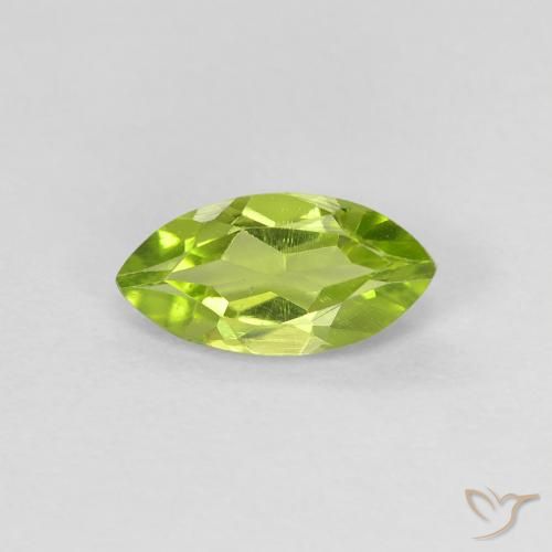 0.62ct Natural Verde amarillento Peridoto, Marquesa, VVS-VS