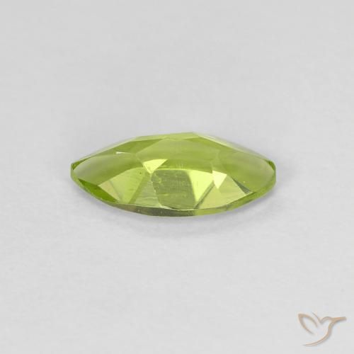Peridoto Verde amarillento natural de 0.62 ct, Marquesa, VVS-VS