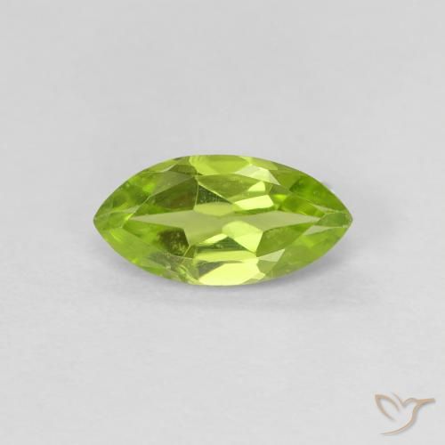 0.63ct Natural Verde amarillento Peridoto, Marquesa, VVS-VS