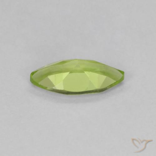 Peridoto Verde amarillento natural de 0.58 ct, Marquesa, VVS-VS