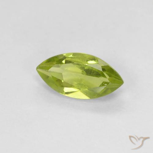 Peridoto Verde vivo natural de 0.73 ct, Marquesa, VVS-VS