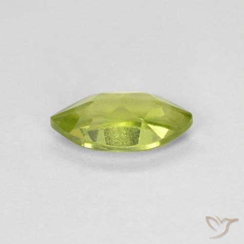 Peridoto Verde vivo natural de 0.73 ct, Marquesa, VVS-VS