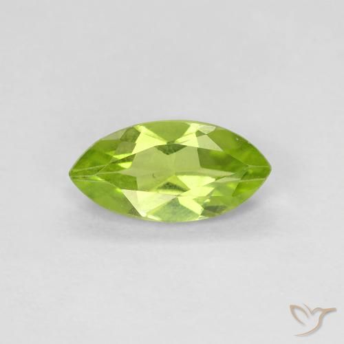 0.64ct Natural Verde vivo Peridoto, Marquesa, VS
