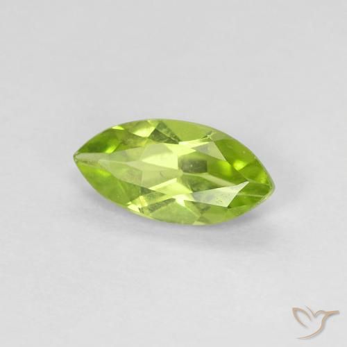 Peridoto Verde vivo natural de 0.64 ct, Marquesa, VS