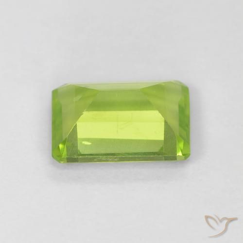Peridoto Verde claro natural de 1.03 ct, Corte Octágono / Esmeralda, VS-SI