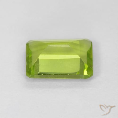 Peridoto Verde claro natural de 1.01 ct, Corte Octágono / Esmeralda, VS