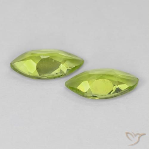 Gemas de Peridoto Verde claro natural de 1.01 ct, Marquesa, VS