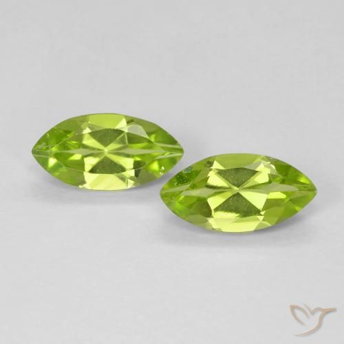 1.26ctw Natural Verde medio Peridoto, Marquesa, VS