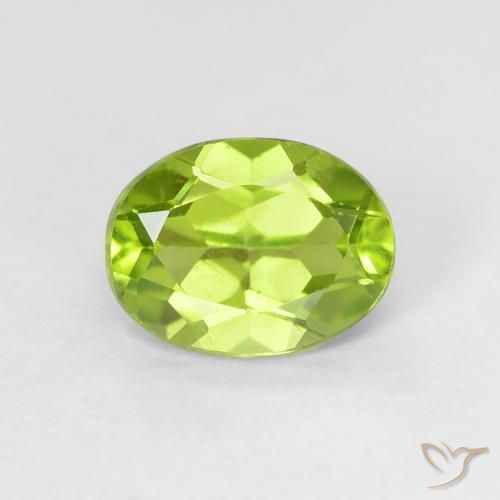 1.21ct Natural Verde vivo Peridoto, Ovalada, VS