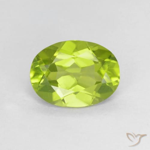 1.21ct Natural Verde medio Peridoto, Ovalada, VVS-VS