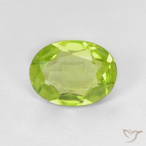 1.04ct Natural Verde claro Peridoto, Ovalada, VVS-VS