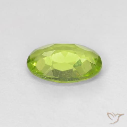 Peridoto Verde claro natural de 1.04 ct, Ovalada, VVS-VS