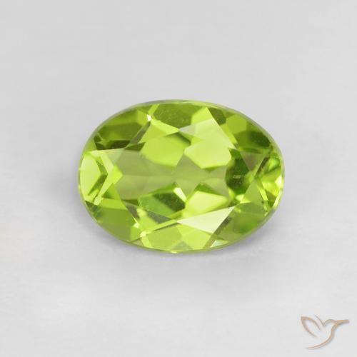 1.21ct Natural Verde claro Peridoto, Ovalada, VVS-VS