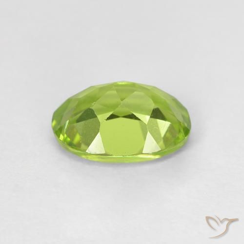 Peridoto Verde claro natural de 1.21 ct, Ovalada, VVS-VS