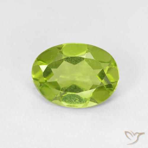 1.09ct Natural Verde claro Peridoto, Ovalada, VVS-VS