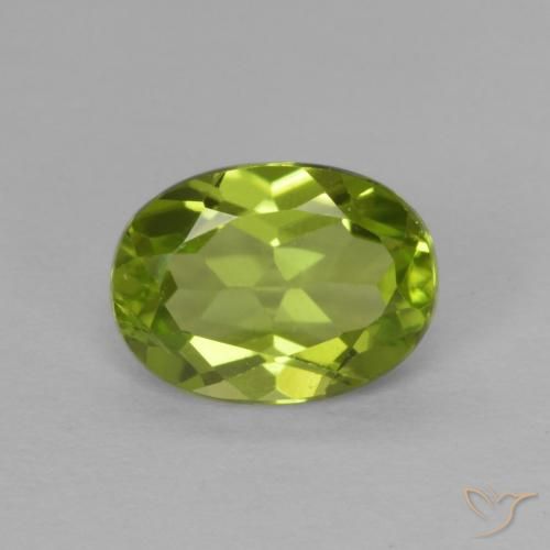 1.32ct Natural Verde vivo Peridoto, Ovalada, VVS-VS