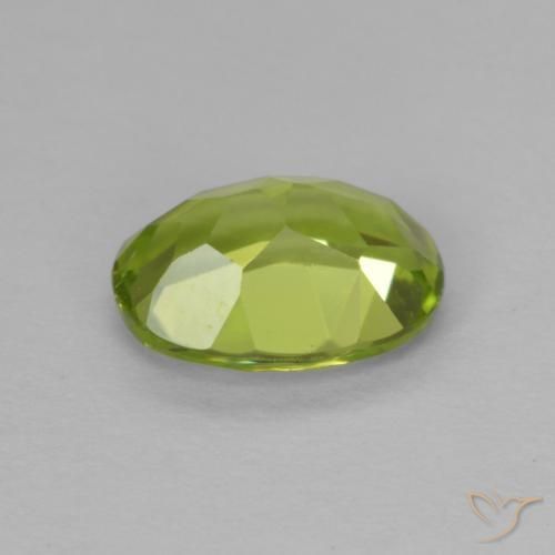 Peridoto Verde vivo natural de 1.32 ct, Ovalada, VVS-VS