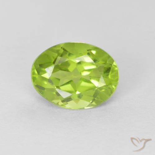 1.25ct Natural Verde medio Peridoto, Ovalada, VS