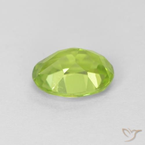Peridoto Verde medio natural de 1.25 ct, Ovalada, VS