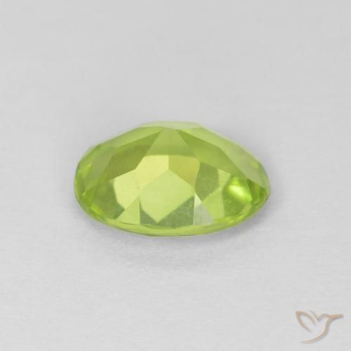 Peridoto Verde medio natural de 1.10 ct, Ovalada, VS