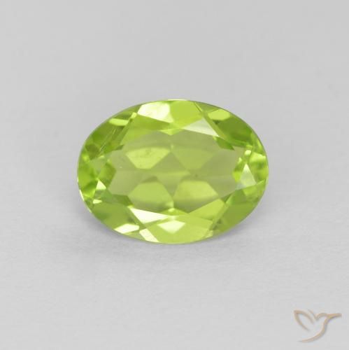1.20ct Natural Verde medio Peridoto, Ovalada, VS