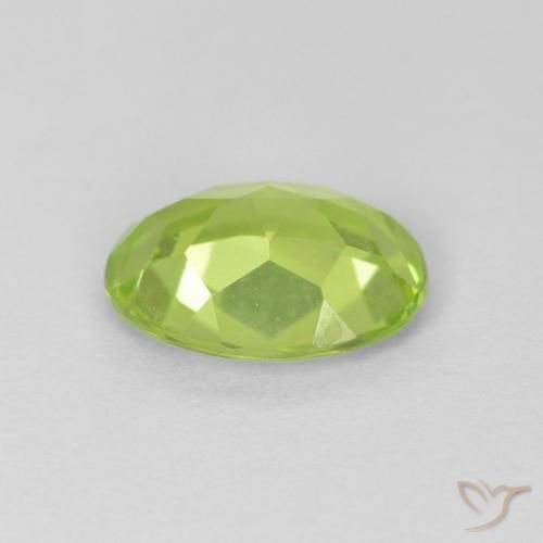 Peridoto Verde medio natural de 1.20 ct, Ovalada, VS