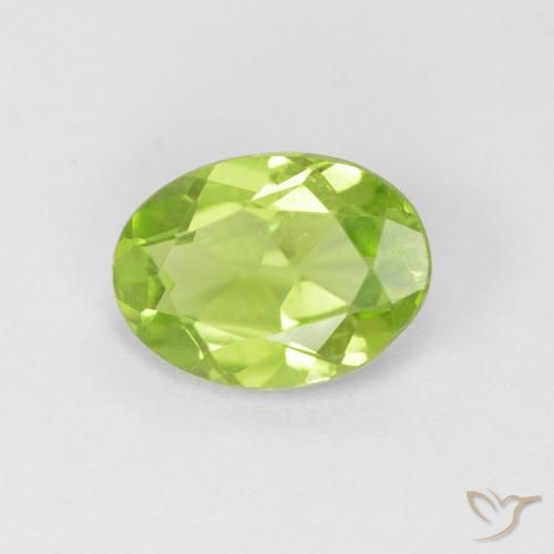 1.02ct Natural Verde medio Peridoto, Ovalada, VS