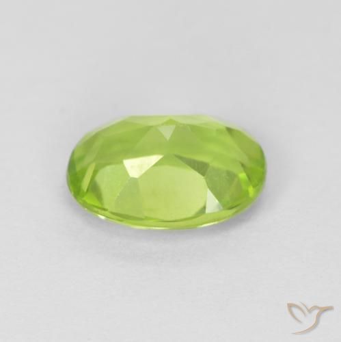 Peridoto Verde vivo natural de 1.30 ct, Ovalada, VS