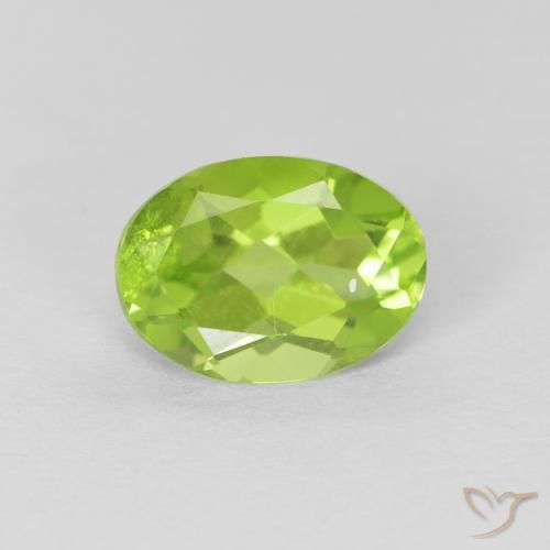 1.07ct Natural Verde medio Peridoto, Ovalada, VS