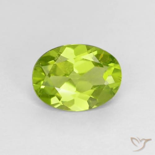 1.21ct Natural Verde vivo Peridoto, Ovalada, VS