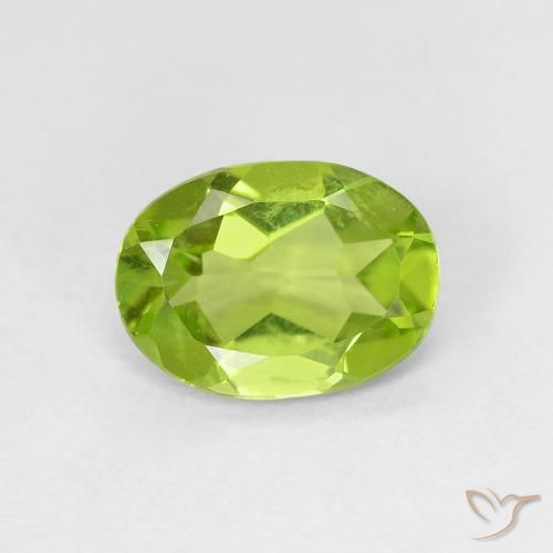1.14ct Natural Verde amarillento Peridoto, Ovalada, VS