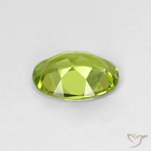 Peridoto Verde amarillento intenso natural de 1.10 ct, Ovalada, VS
