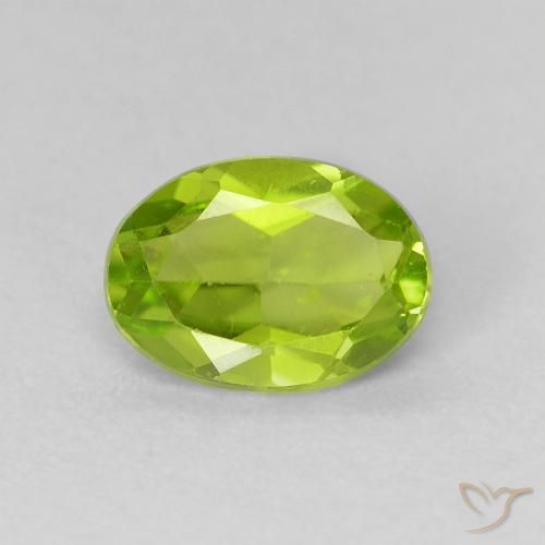 1.11ct Natural Verde claro Peridoto, Ovalada, VS