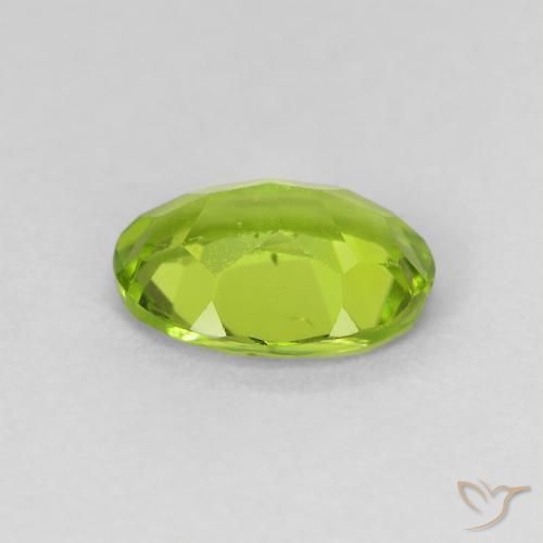 Peridoto Verde claro natural de 1.11 ct, Ovalada, VS