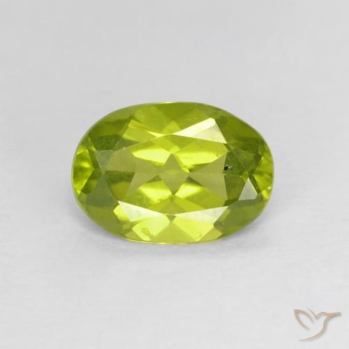 1.15ct Natural Verde Oliva Peridoto, Ovalada, VS